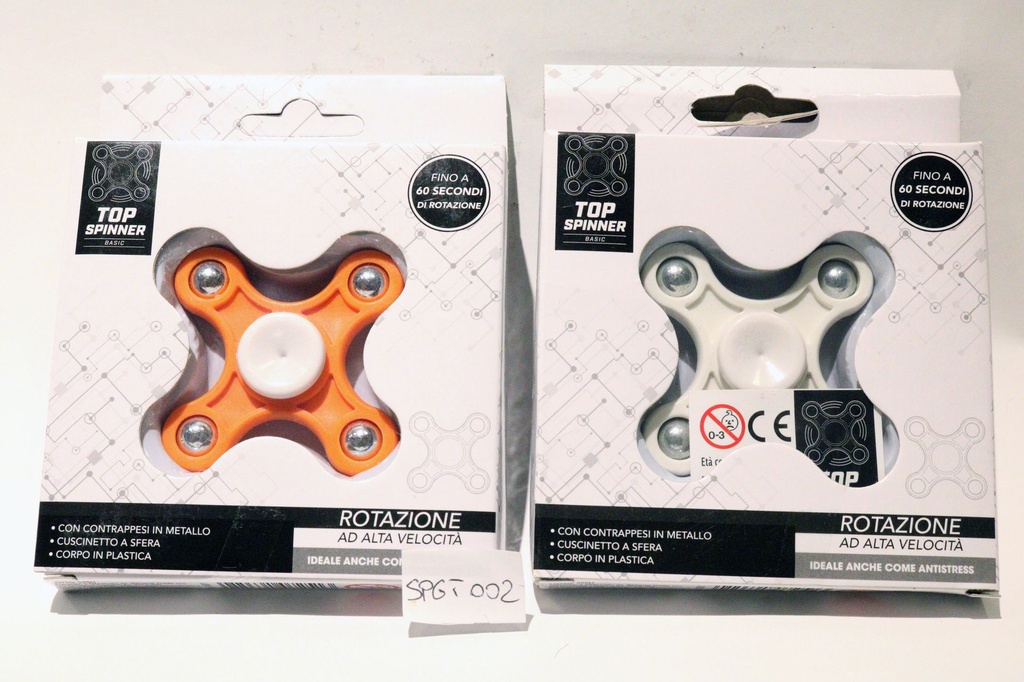 TOP SPINNER CON MARCHIO CE LOTTO N. 22SH E INDICAZIONI A NORMA RIPORTATE SULLA SCATOLA