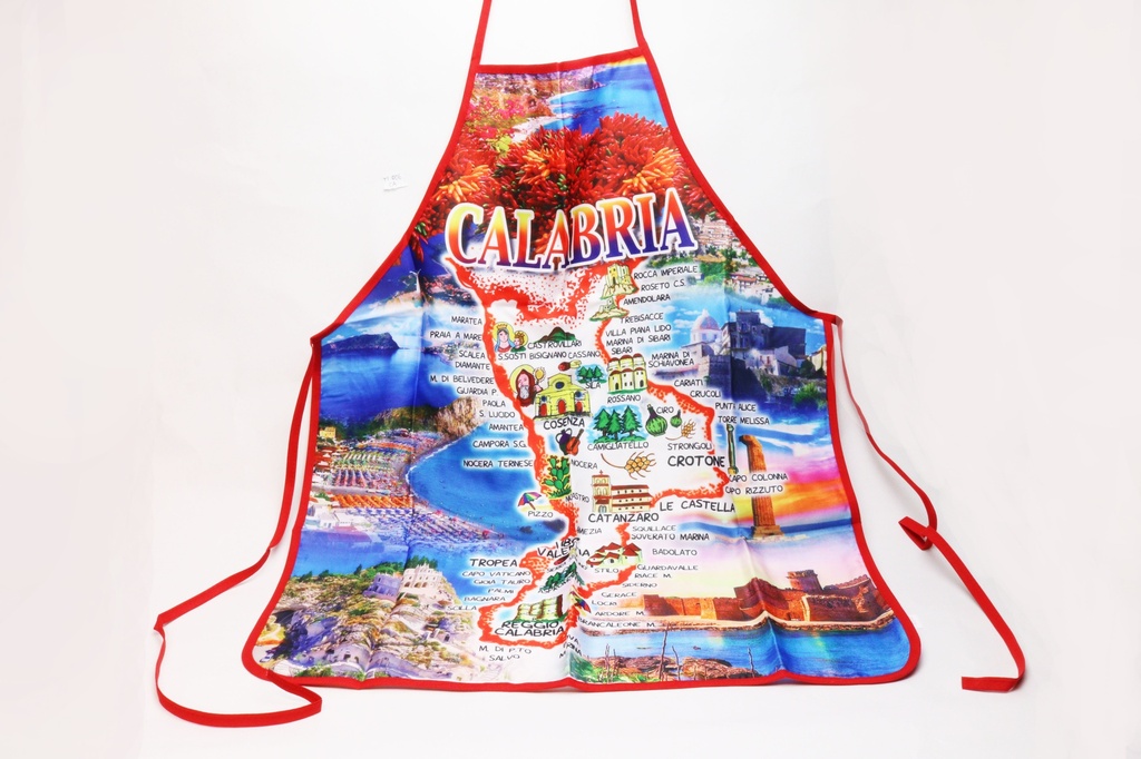 GREMBIULE TESSUTO CALABRIA MAPPA 58x74 