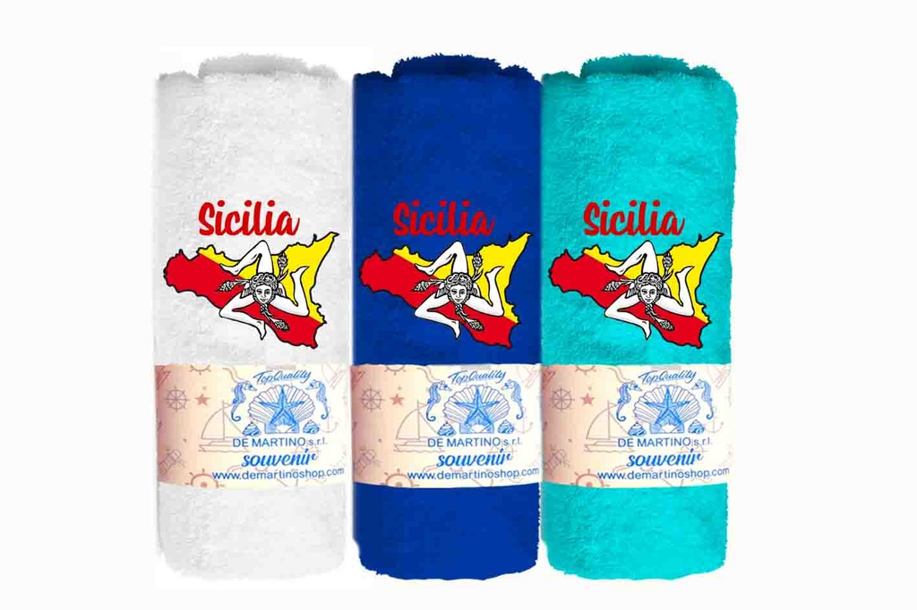 ASCIUGAMANO 30*50 CM RICAMO SICILIA FORMA 