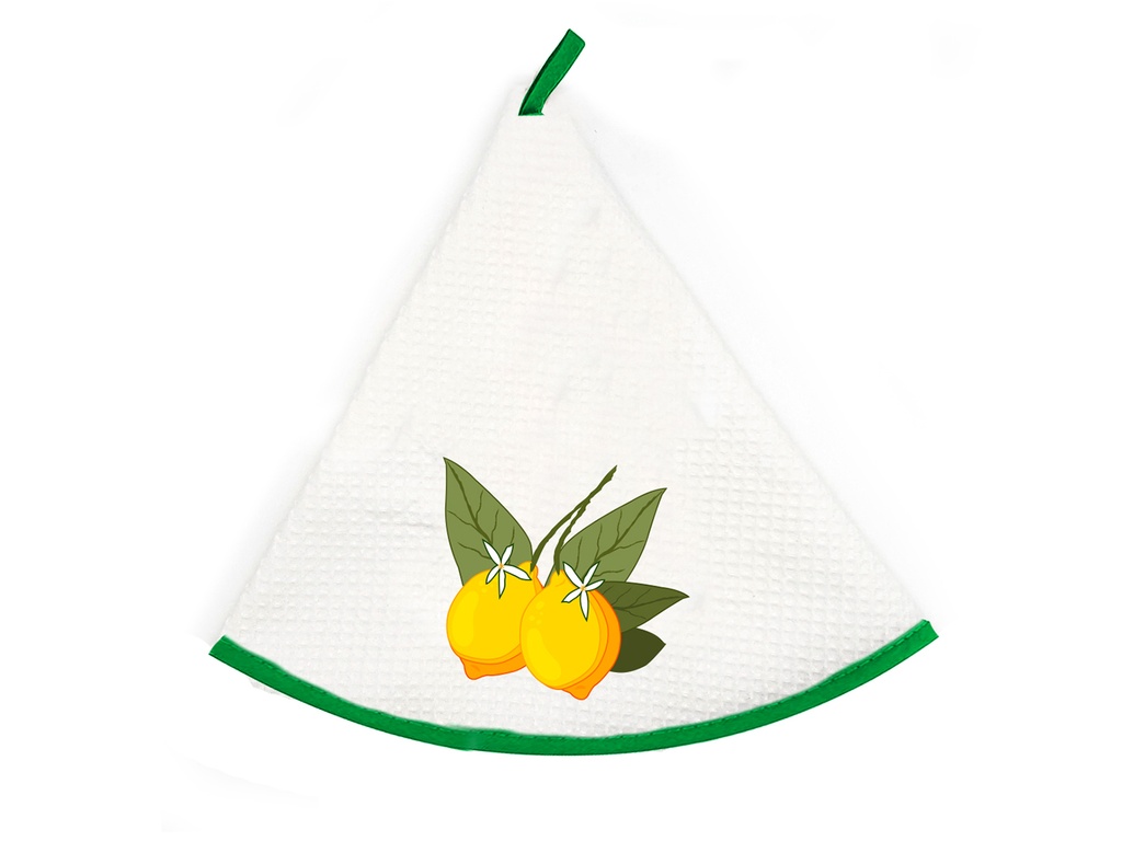 CANOVACCIO WAFFLE CONO RICAMO LIMONI 