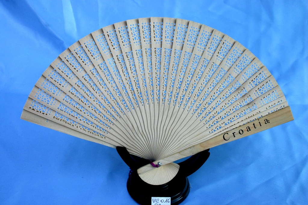 VENTAGLI LEGNO NAT. 8" CROAZIA - 4 INTARSI ASS 