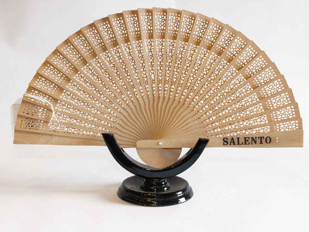 VENTAGLI LEGNO NAT. 8" SALENTO - 4 INTARSI ASS. 