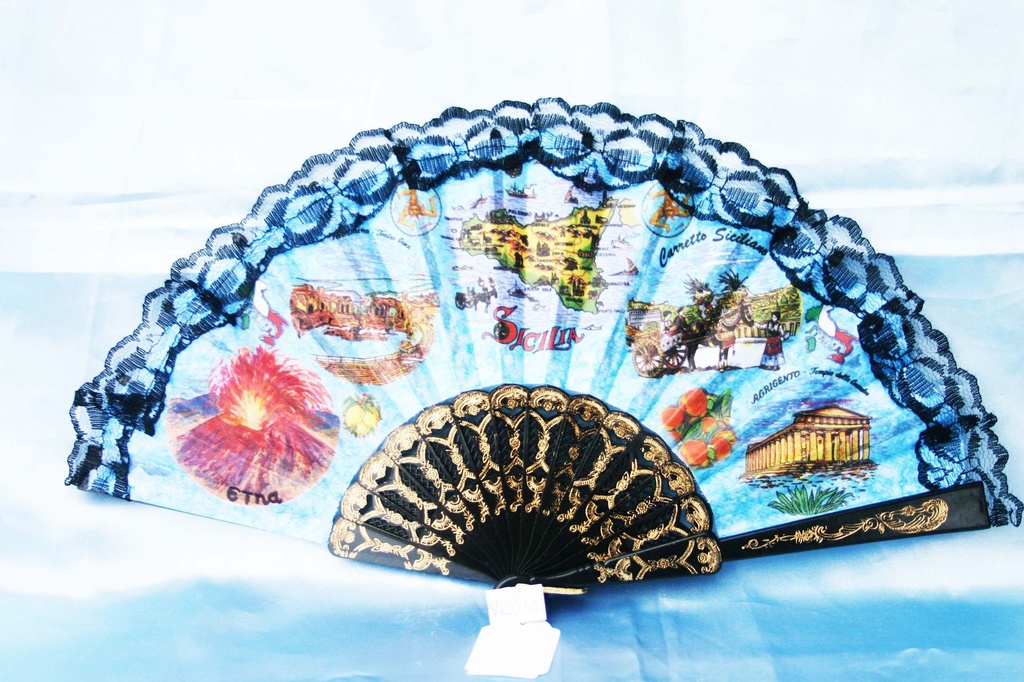 VENTAGLI STOFFA SICILIA 