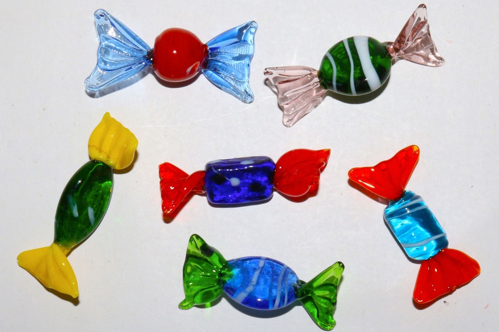 CARAMELLE VETRO CM. 5 CONF. 6 PZ. 