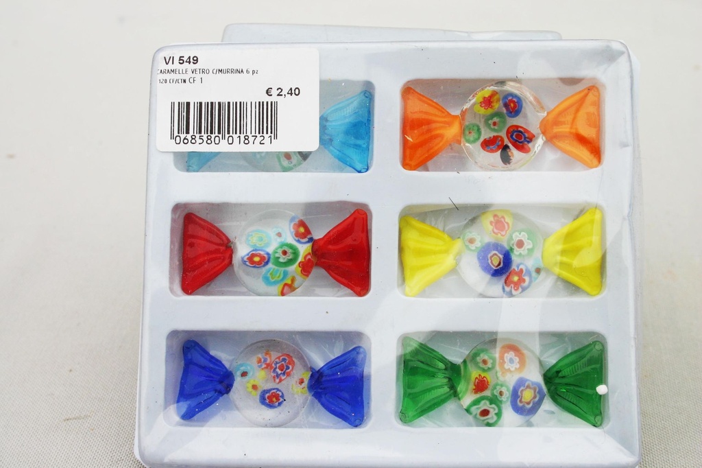 CARAMELLE VETRO C/MURRINA 6 pz/cf 