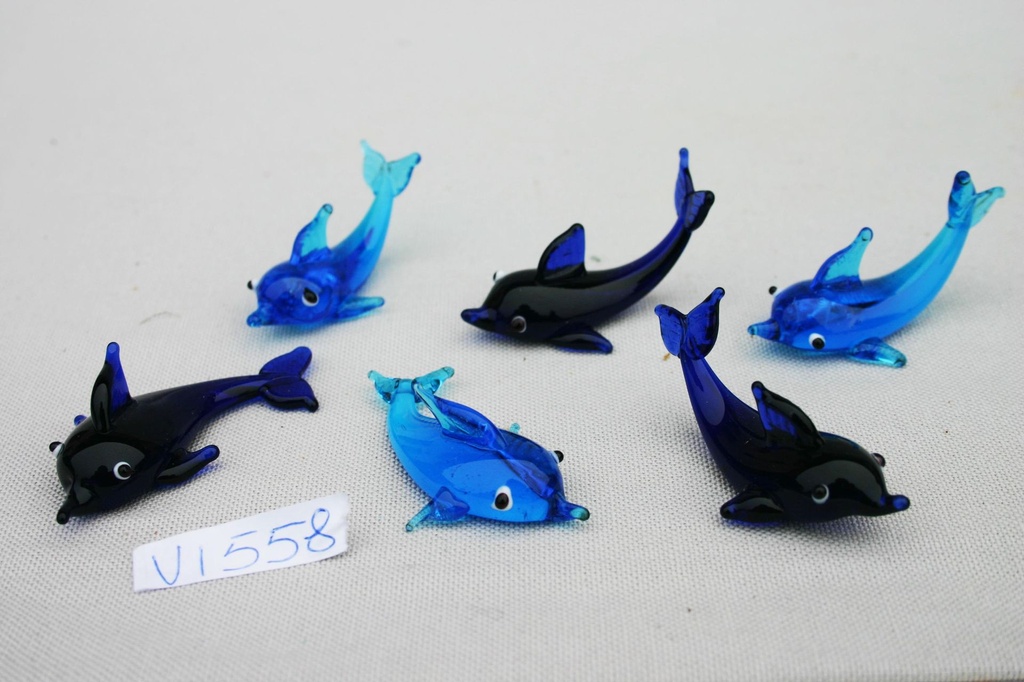 DELFINI VETRO GRANDI 6 pz/cf 