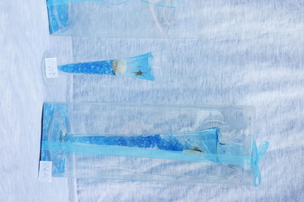 BICCHIERE VETRO C/CANDELA GEL CM 16x6 