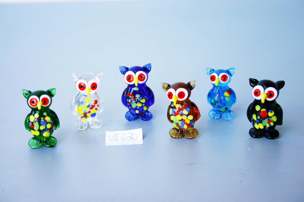 CONFEZIONE GUFI VETRO 6 PZ 