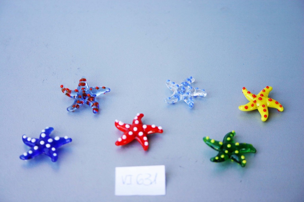 CONFEZIONE STELLE VETRO 6 PZ 