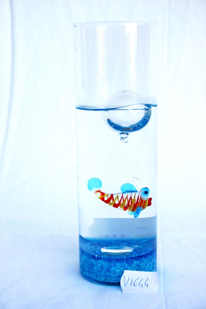 BICCHIERINO VETRO C/PESCE GALLEGGIANTE 