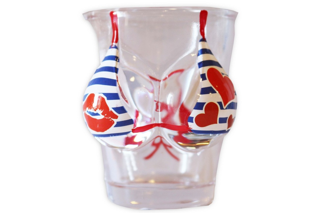 SHOT GLASS VETRO TOP RIGHE B/B 