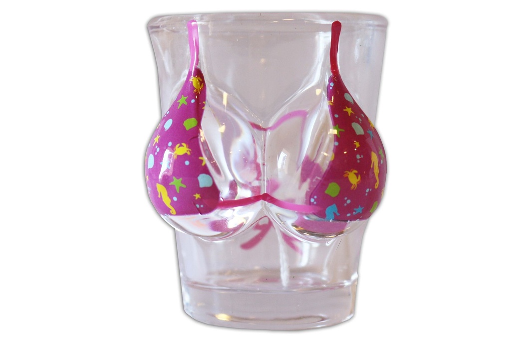 SHOT GLASS VETRO TOP FUCSIA C/SOGG MARINI 
