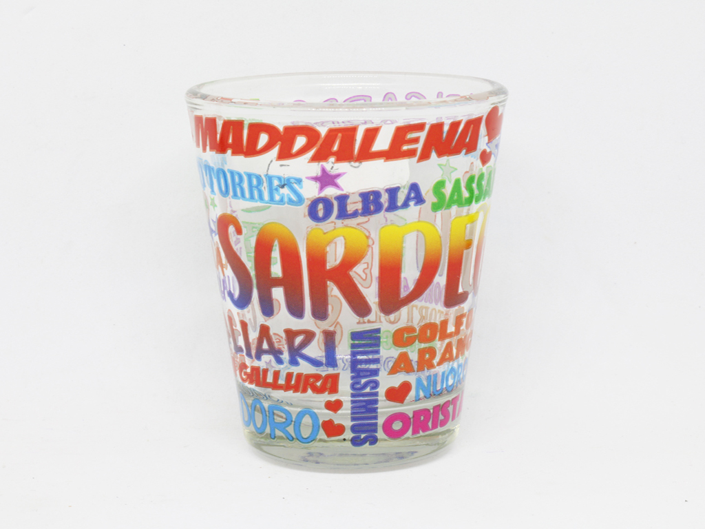 SHOT GLASS VETRO SARDEGNA C/LOCALITA' 