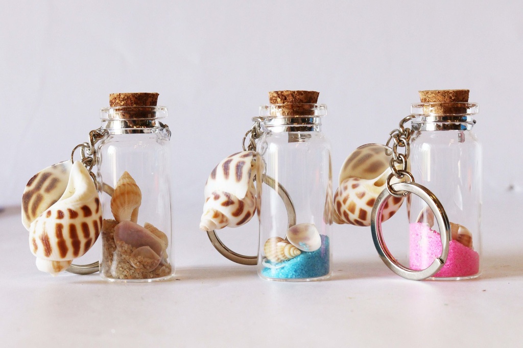 PORTACHIAVE C/BOTT VETRO 6 COL ASS 