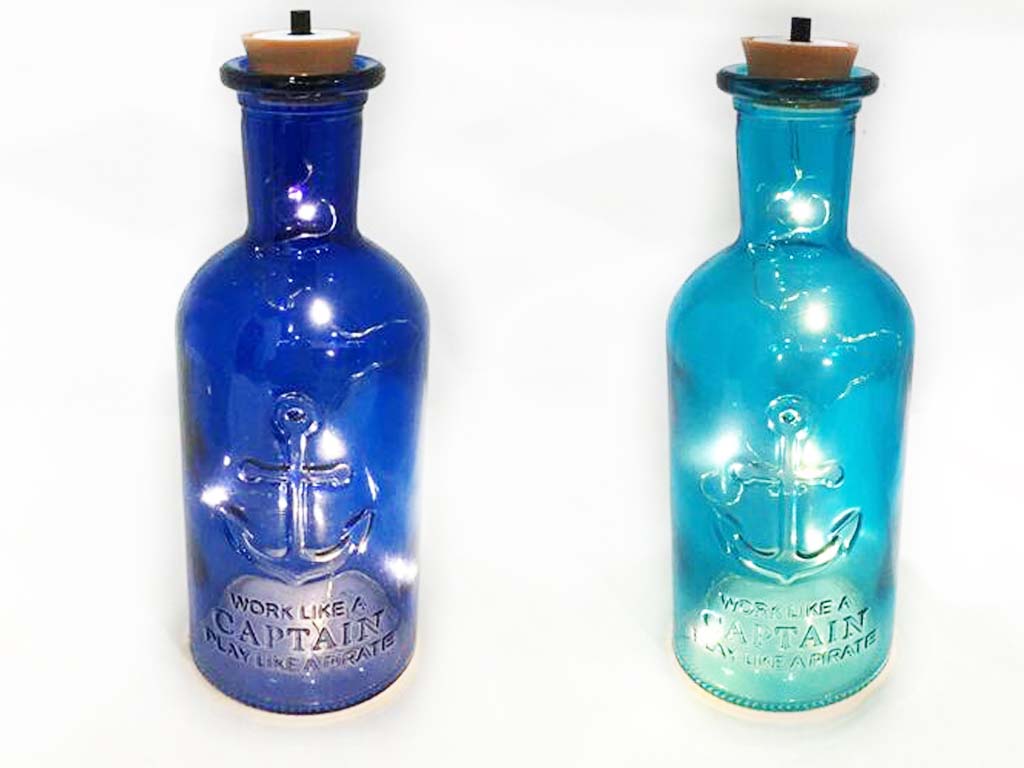 BOTTIGLIA VETRO COL C/LUCE 