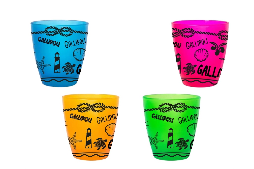 BICCHIERINO VETRO GALLIPOLI 4 COL ASS 