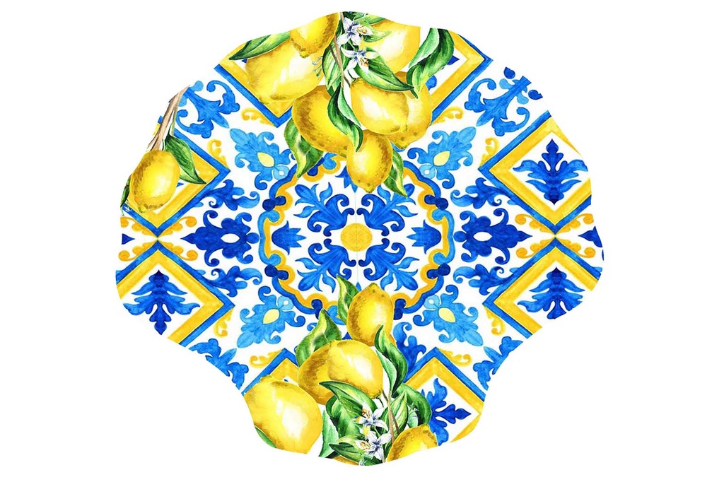 PIATTO VETRO CAPPASANTA MAIOLICHE LIM 15.6*16.8 