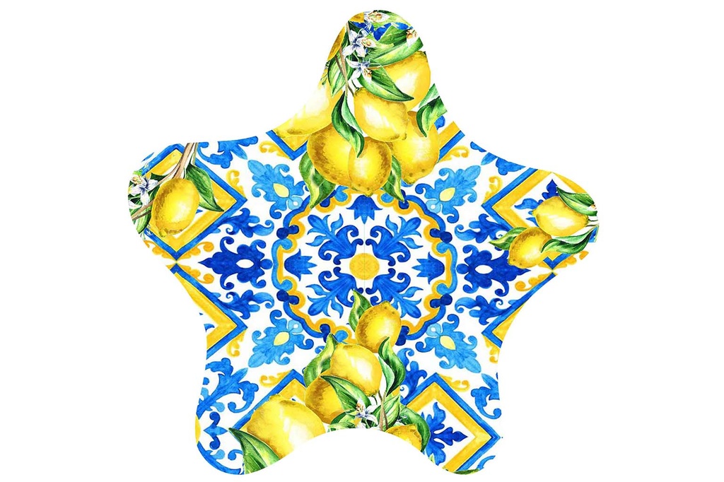 PIATTO VETRO STELLA MAIOLICHE LIM 17*17.4 CM 