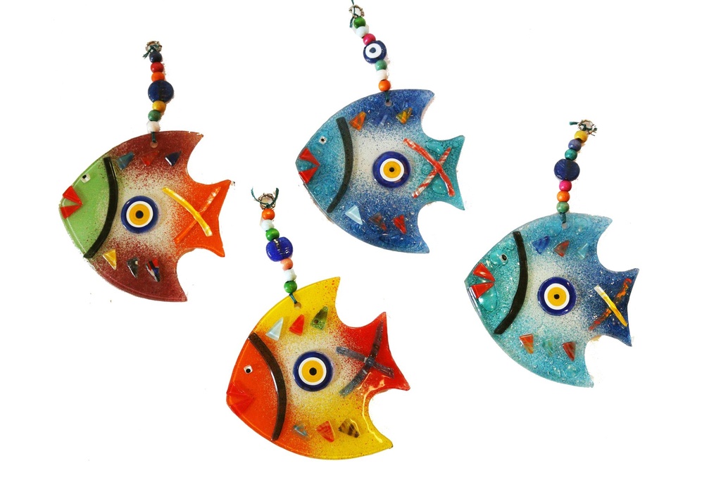 PESCE VETRO D'APP 22.5*14 CM COL ASS 