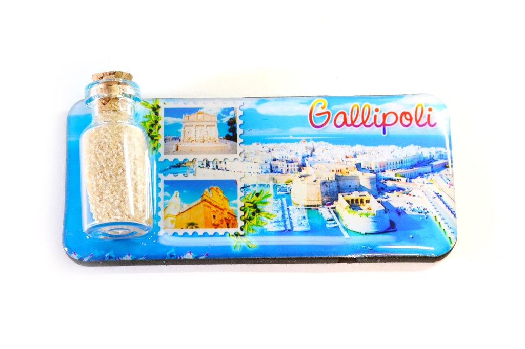 MAGNETE RESINA EPOXY RETT GALLIPOLI FRANCOBOLLO 