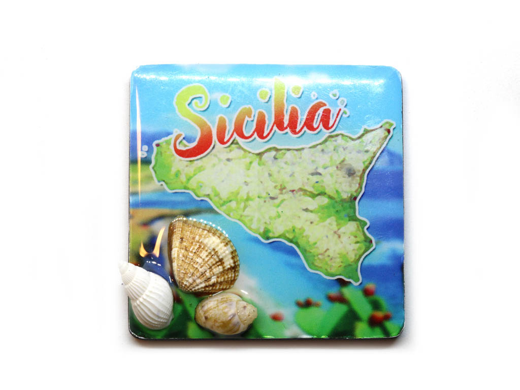 MAGNETE EPOXY QUADRATO SICILIA ISOLA+CONCH 