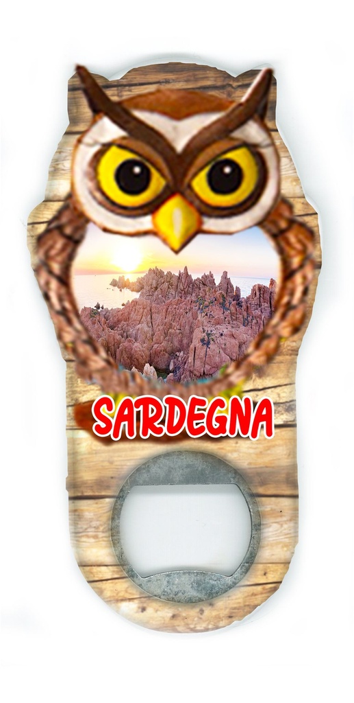 MAGNETE PLASTICA APRIBOTTIGLIA GUFO DA PERS. 