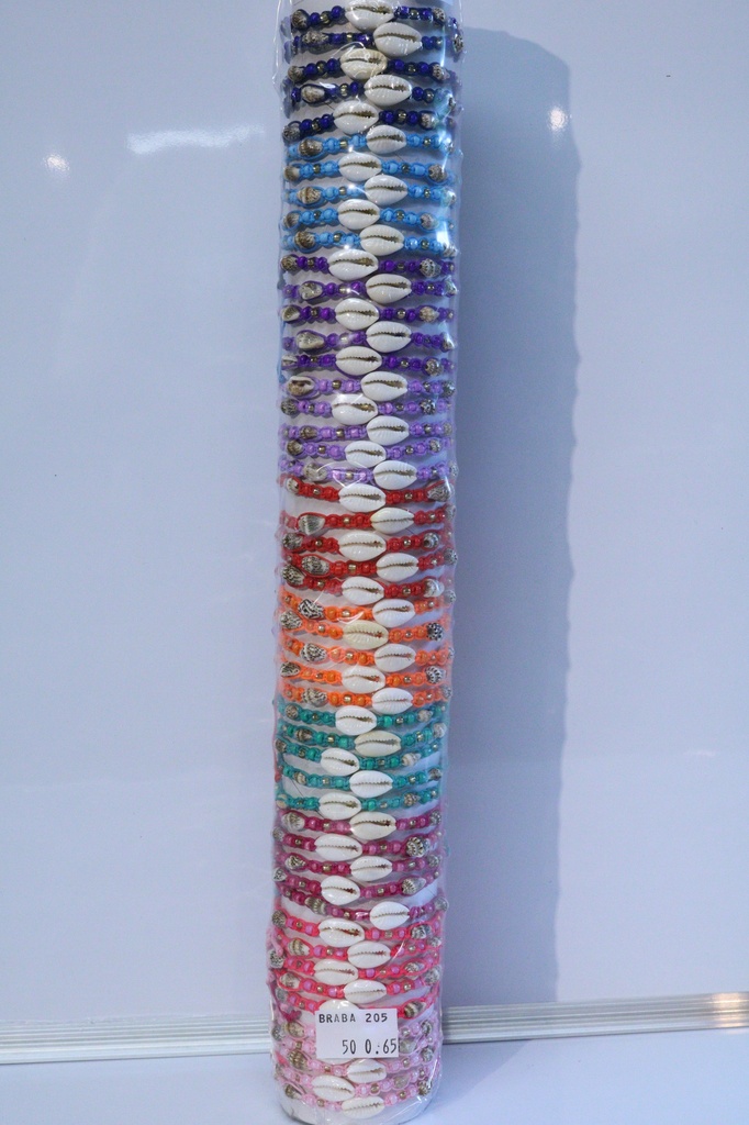 BRACCIALE PERLINE E CONCHIGLIA SU TUBO