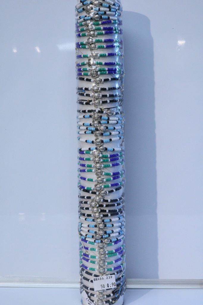 BRACCIALE PERLINE E METALLO SU TUBO