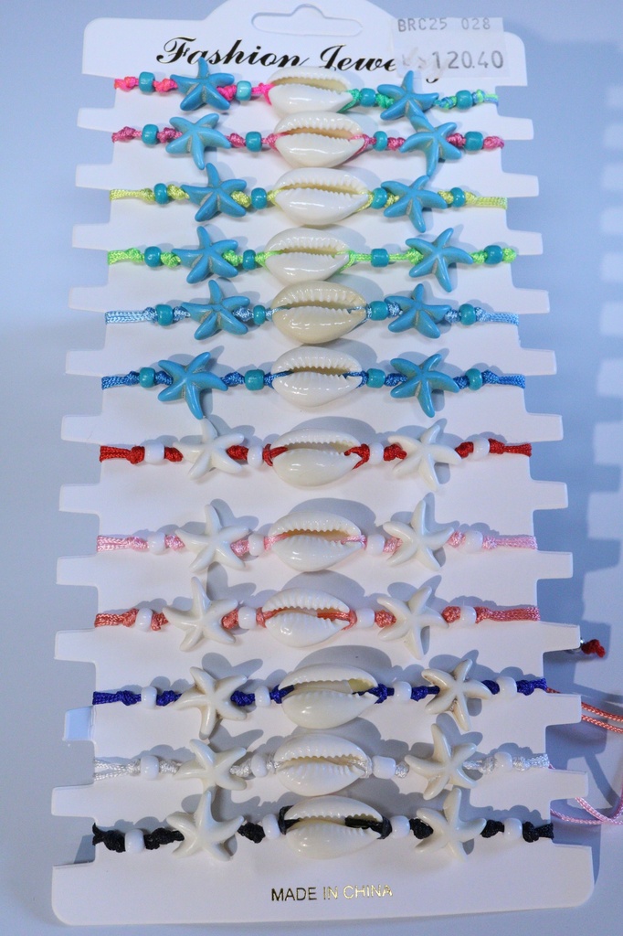 BRACCIALE PERLINE E CONCHIGLIA