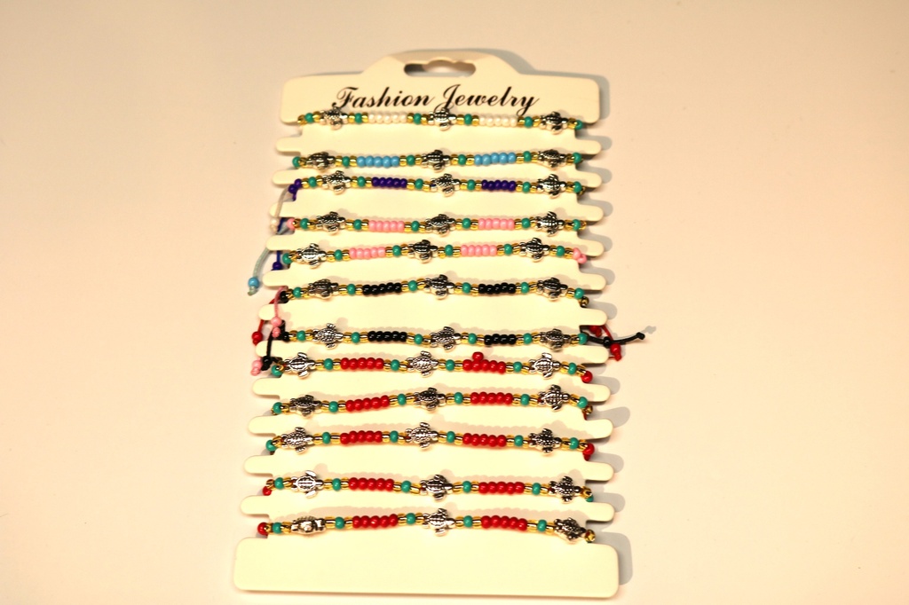 BRACCIALE PERLINE E METALLO