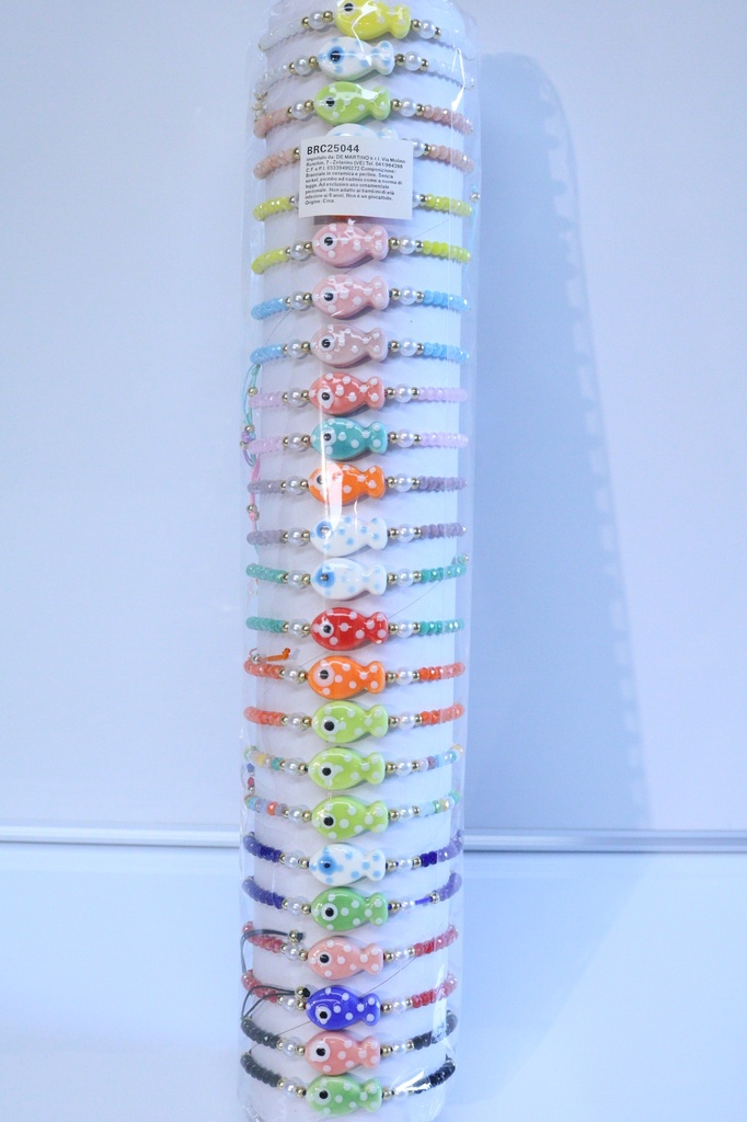 BRACCIALE PERLINE E CERAMICA