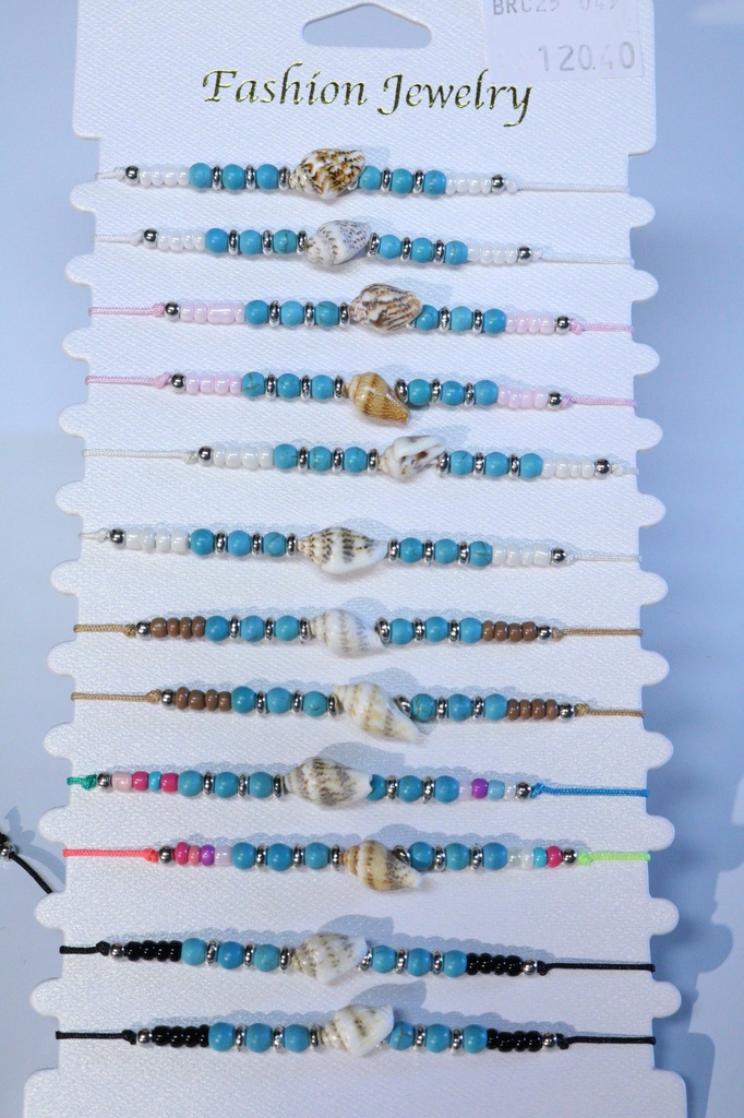 BRACCIALE PERLINE E ECONCHIGLIA