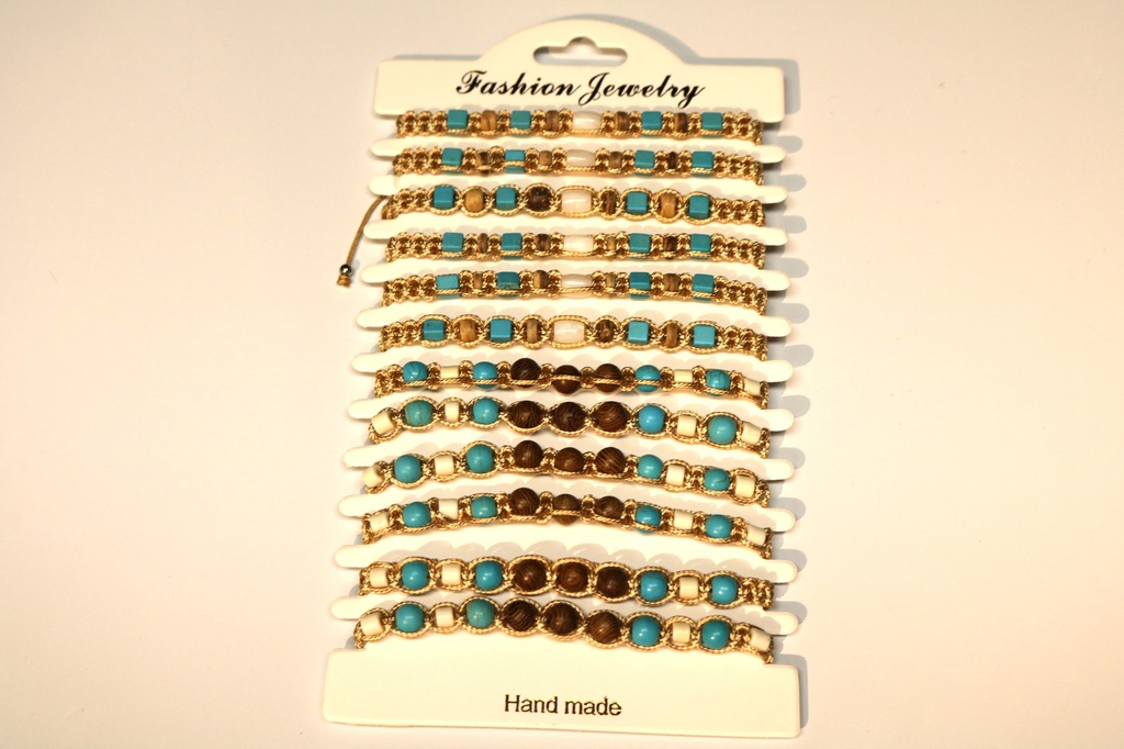 BRACCIALE CORDA, COCCO E RESINA