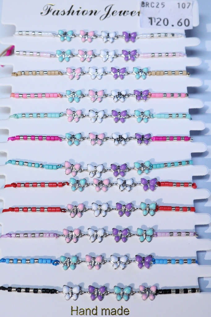 BRACCIALE PERLINE E METALLO