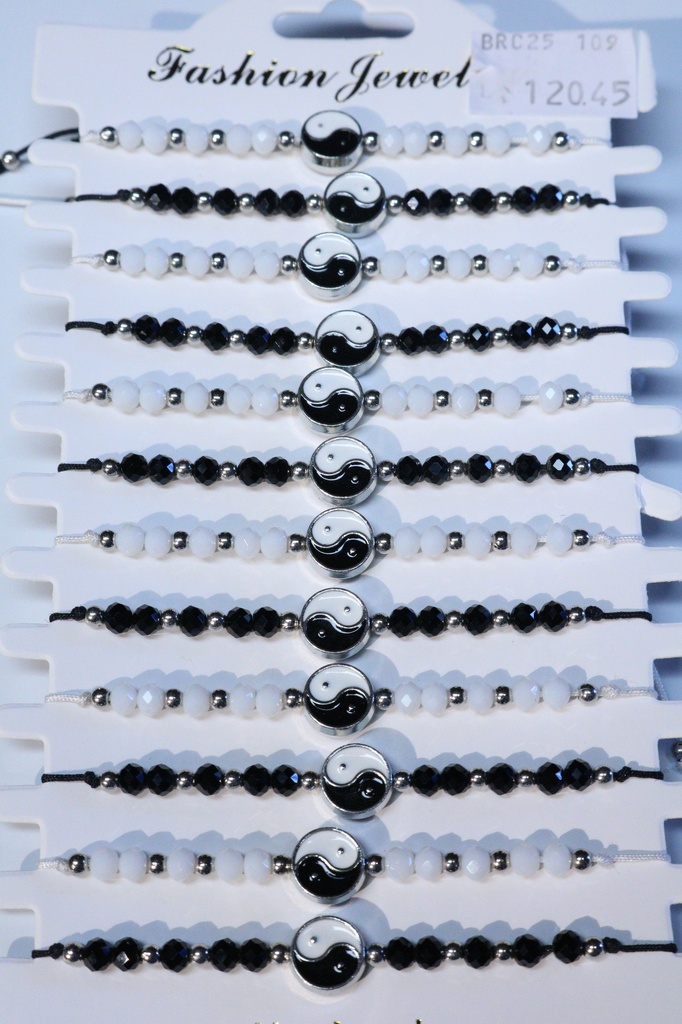 BRACCIALE PERLINE E METALLO