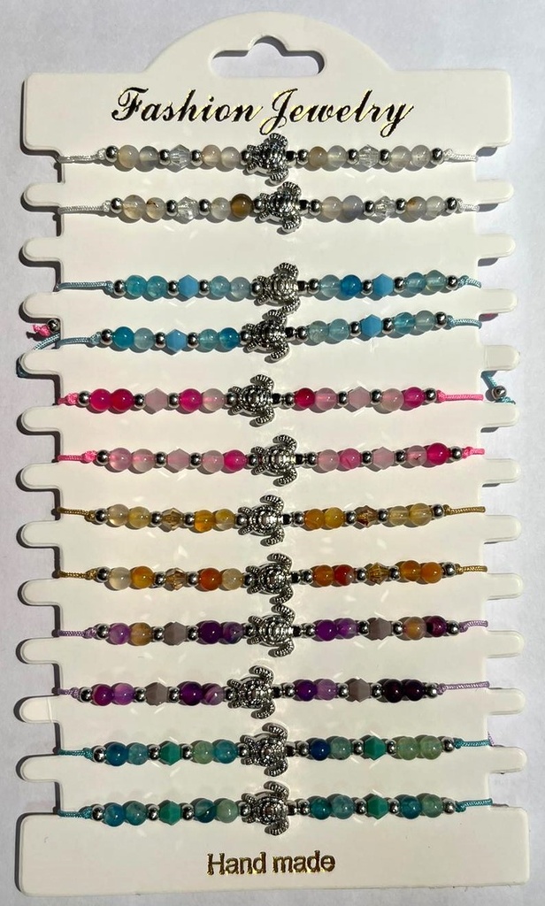 BRACCIALE PERLINE E METALLO