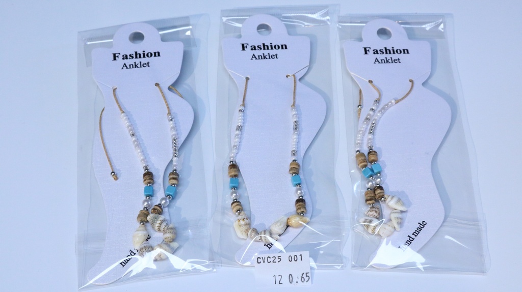 CAVIGLIERA PERLINE E CONCHIGLIA