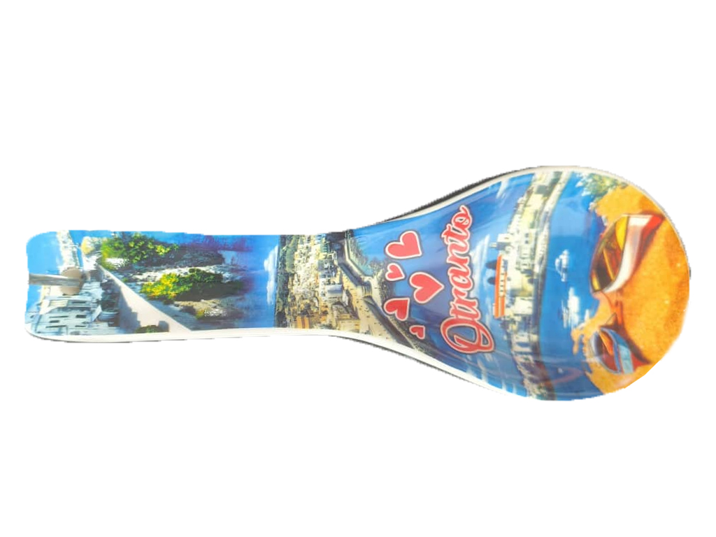 POGGIAMESTOLO CERAMICA 26CM CON DECALCO OTRANTO E BOX CON FINESTRA