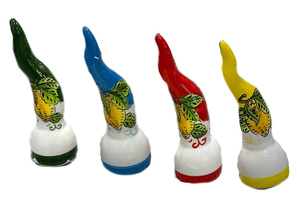 CORNETTO CERAMICA CON LIMONI 4 COL ASS