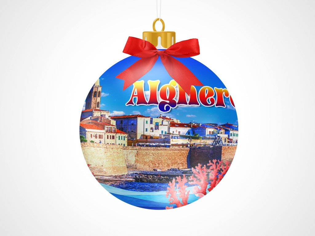 PALLINA DI NATALE IN PLASTICA ALGHERO