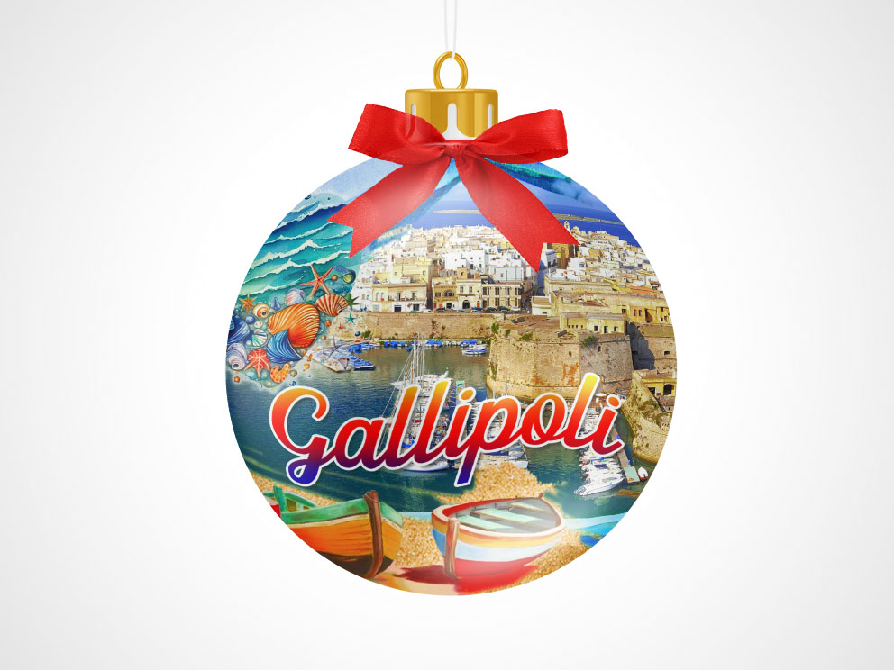 PALLINA DI NATALE IN PLASTICA GALLIPOLI