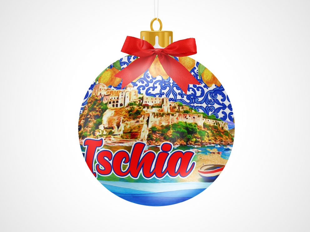 PALLINA DI NATALE IN PLASTICA ISCHIA