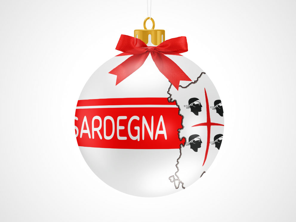 PALLINA DI NATALE IN PLASTICA SARDEGNA