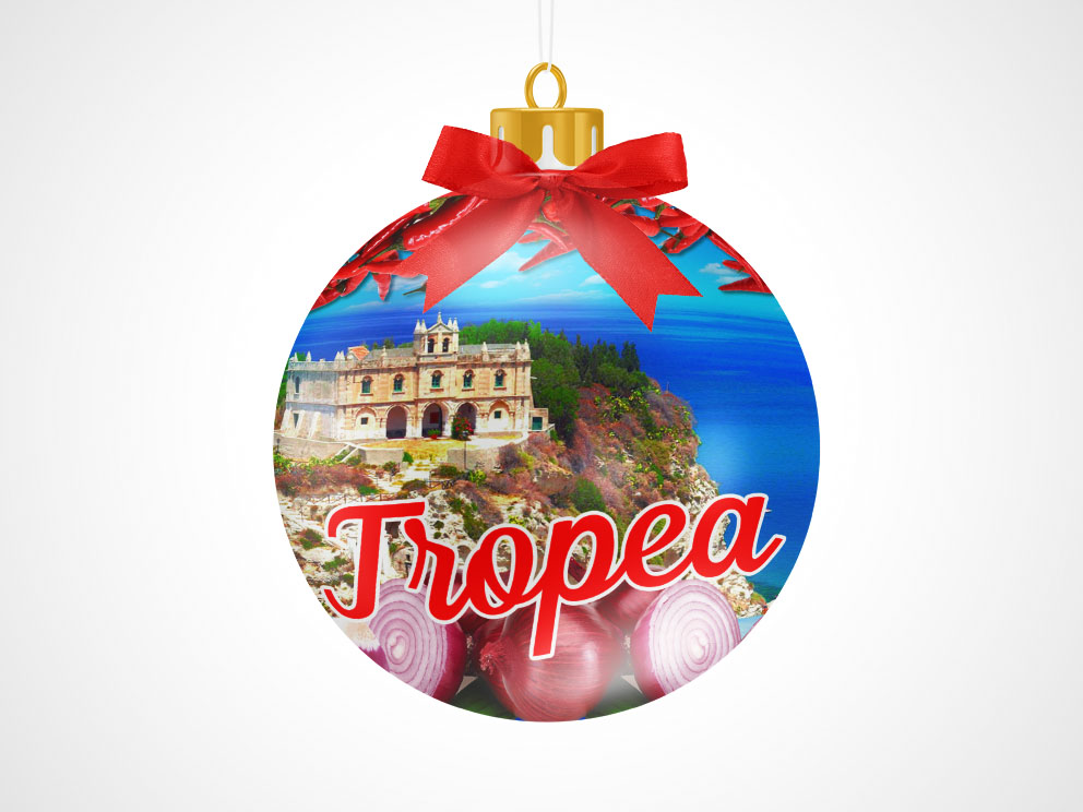 PALLINA DI NATALE IN PLASTICA TROPEA