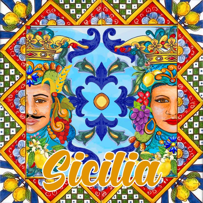 MAGNETE IN MELAMINE SICILIA QUADRATO