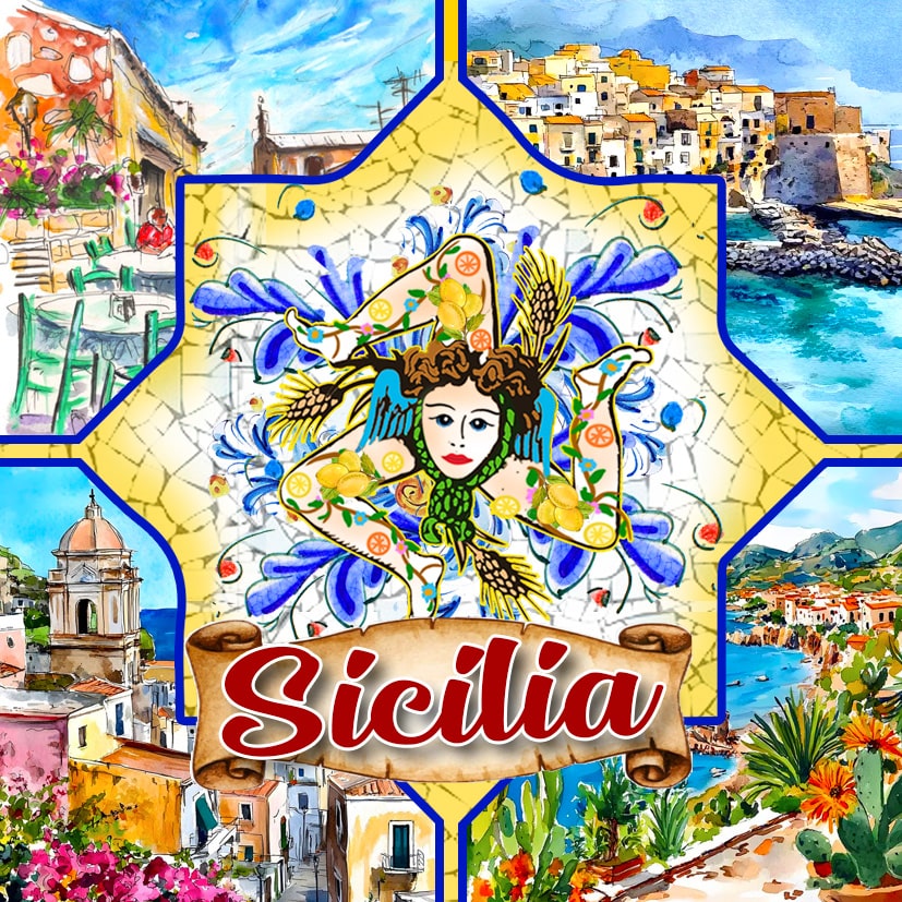 MAGNETE IN MELAMINE SICILIA QUADRATO