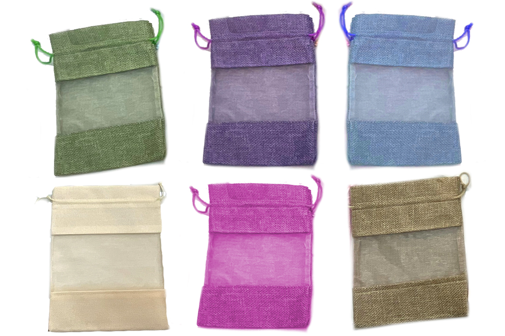 SACCHETTI STOFFA 6 COL ASS