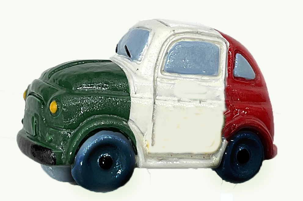 MAGNETE RESINA MACCHINETTA TRICOLORE