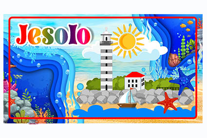 MAGNETE TARGA METALLO 10*5 CM JESOLO