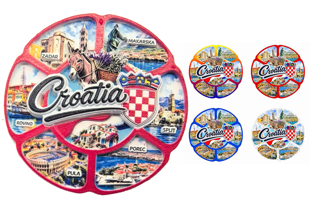 MAGNETE RESINA MULTIVEDUTA 4 COL ASS CROATIA